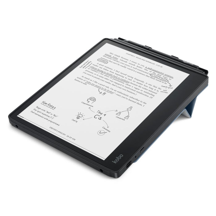 Kobo Eclipsa Side view with Sleepcover.